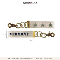 Pine Trees Personalized Keychain
