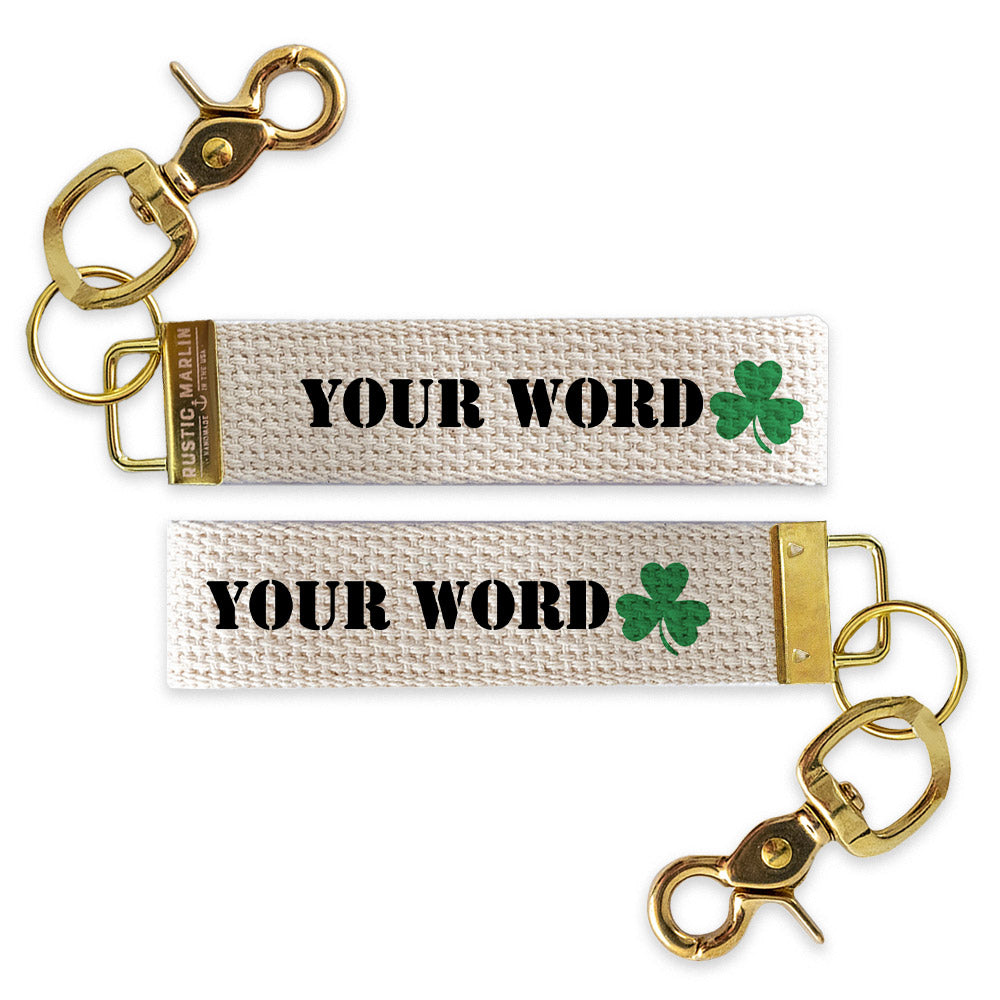 Shamrock Personalized Keychain
