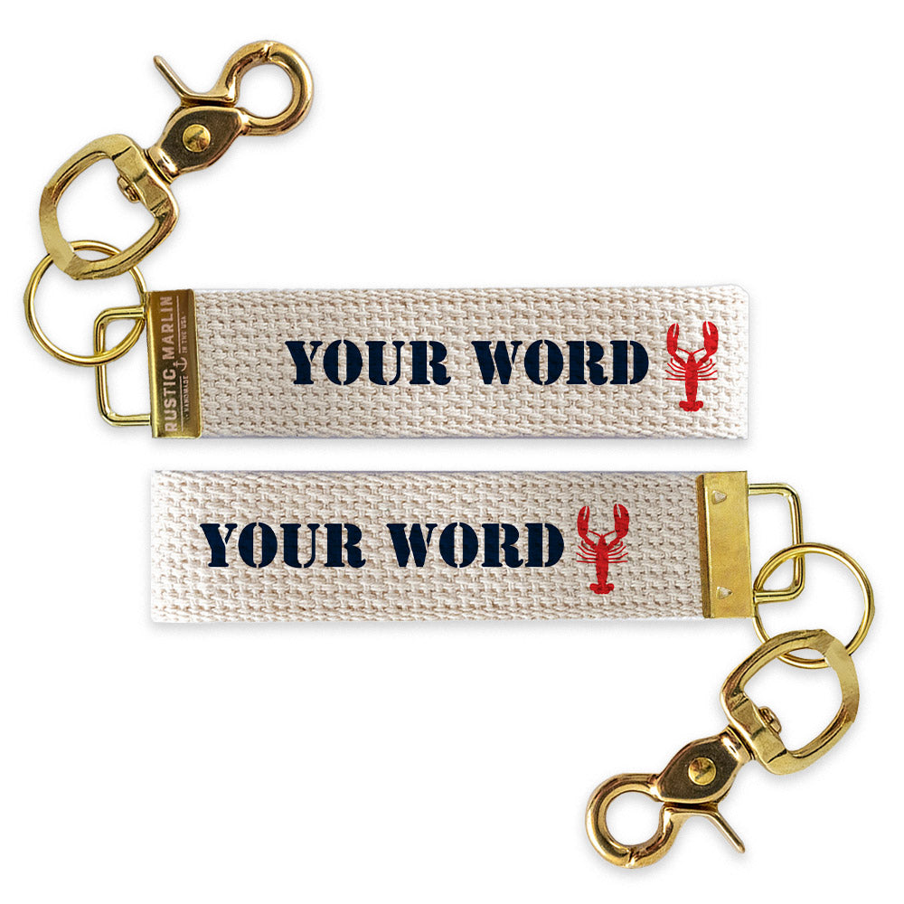 Lobsters Personalized Keychain