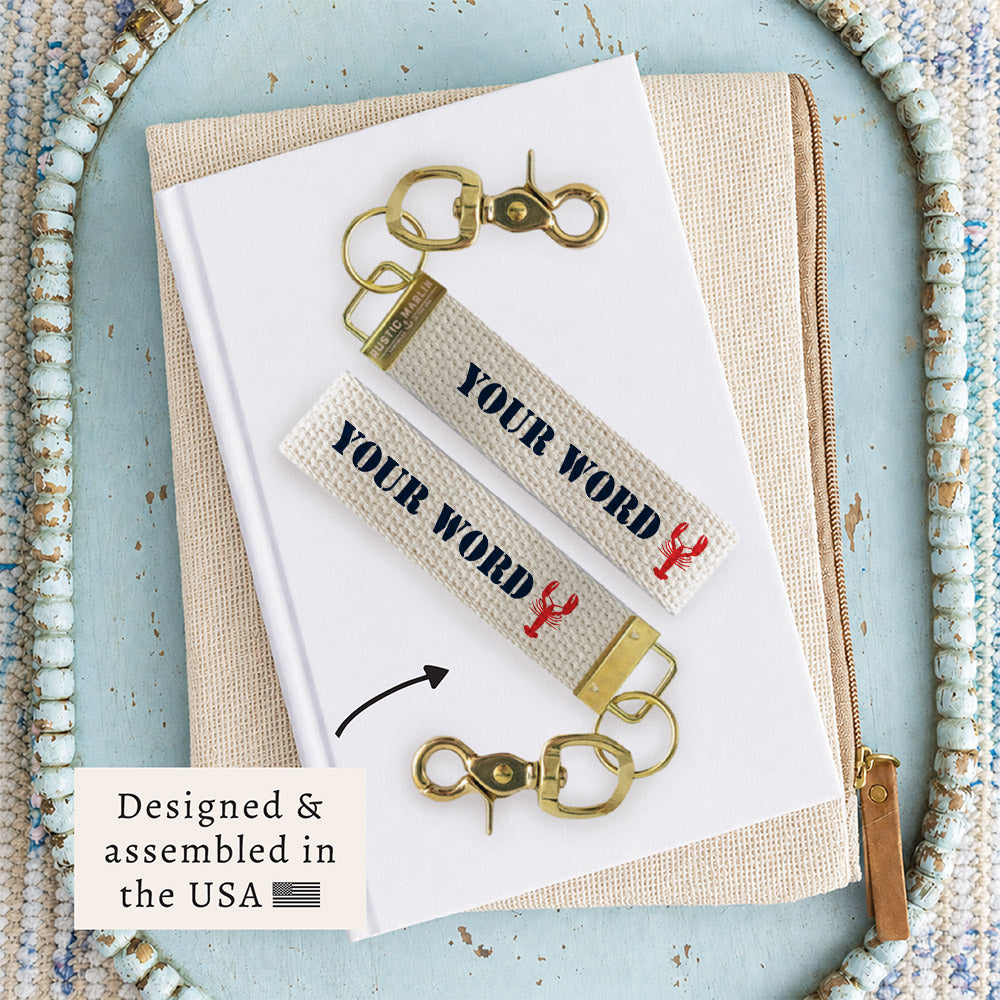 Lobsters Personalized Keychain