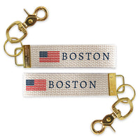 American Flag Personalized Keychain