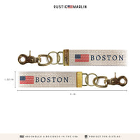 American Flag Personalized Keychain