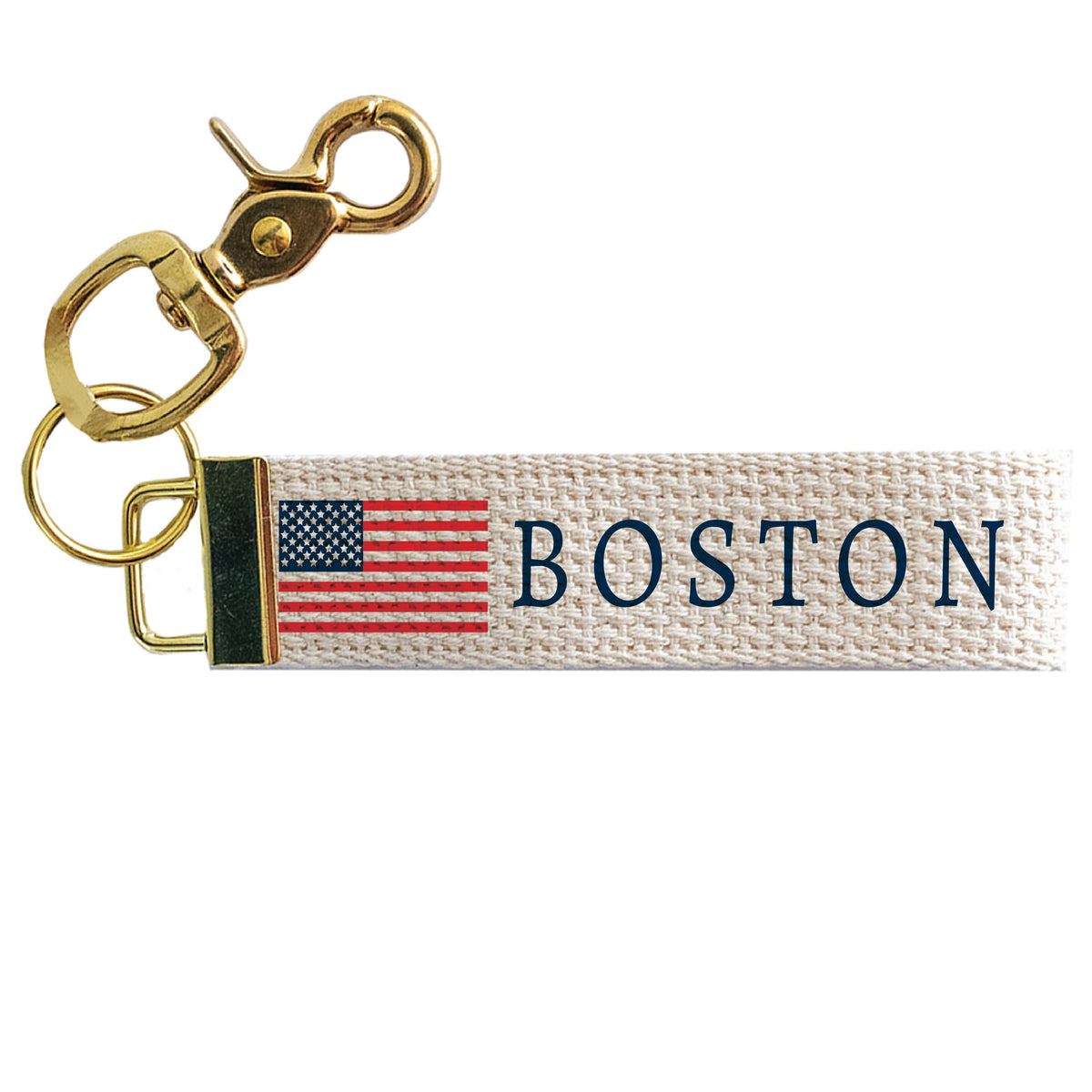 American Flag Personalized Keychain