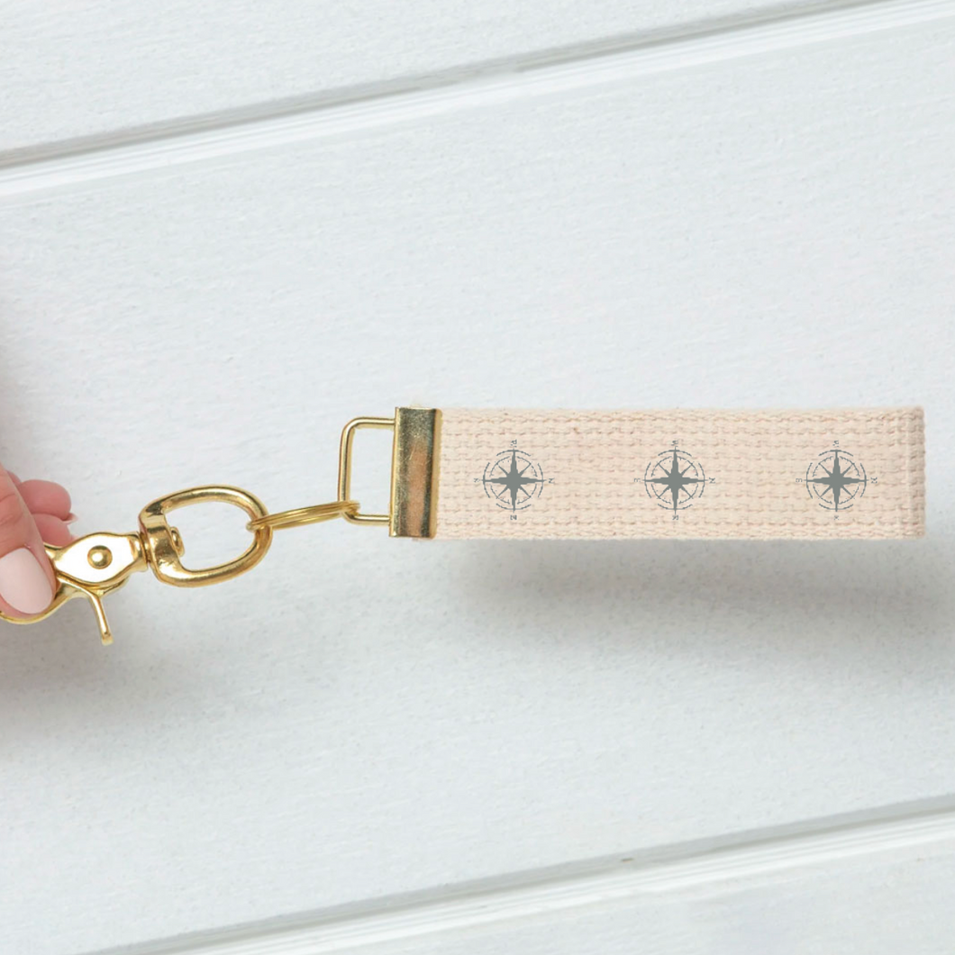 Repeating Compass Keychain