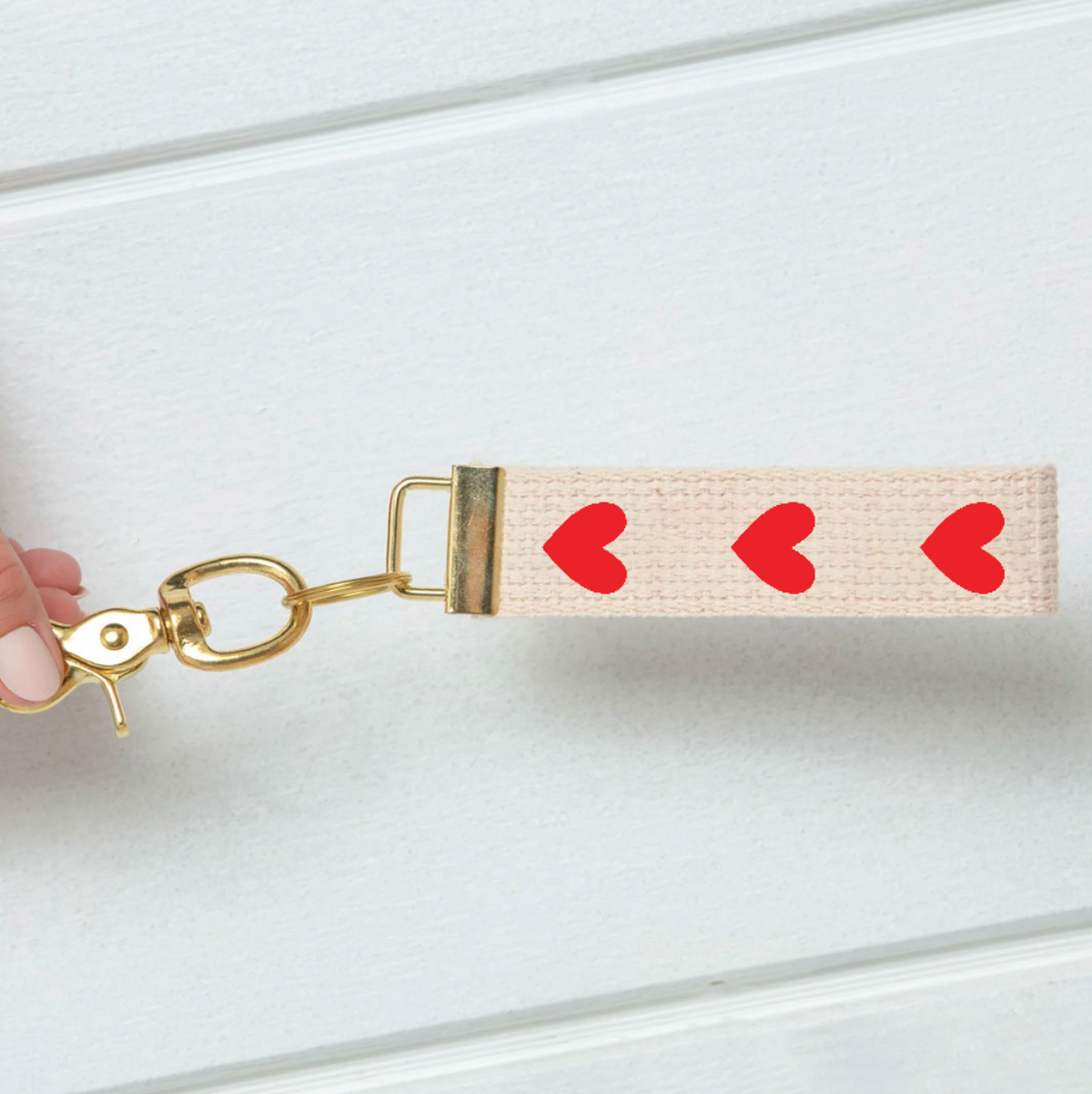 Repeating Heart Keychain