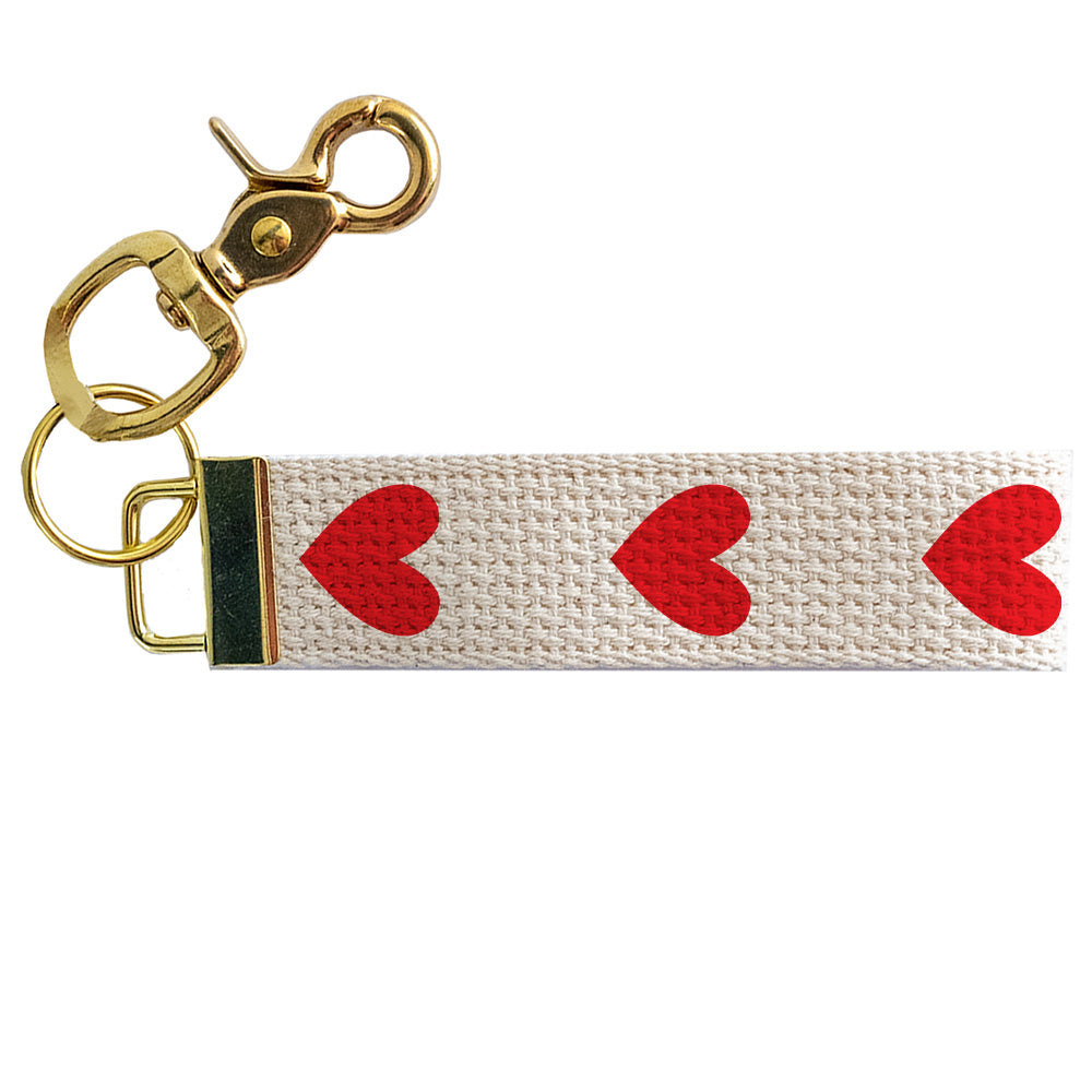 Repeating Heart Keychain