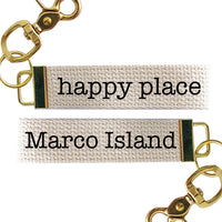 Happy Place Personalized Keychain