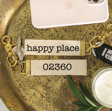 Load image into Gallery viewer, Personalized Happy Place Keychain
