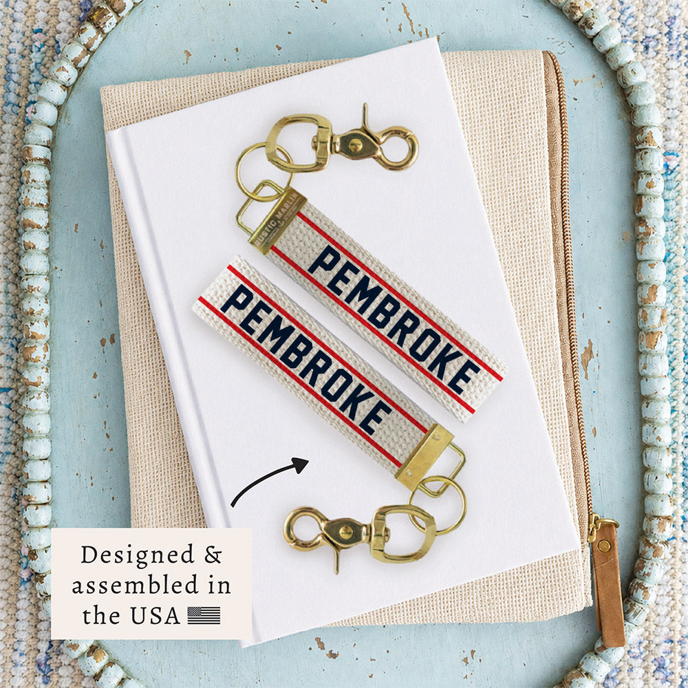 Red and Blue Personalized  Keychain