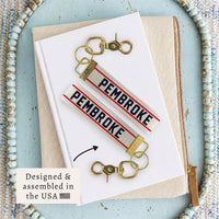 Red and Blue Personalized  Keychain