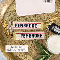 Red and Blue Personalized  Keychain