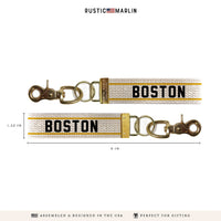 Black and Gold Personalized Keychain