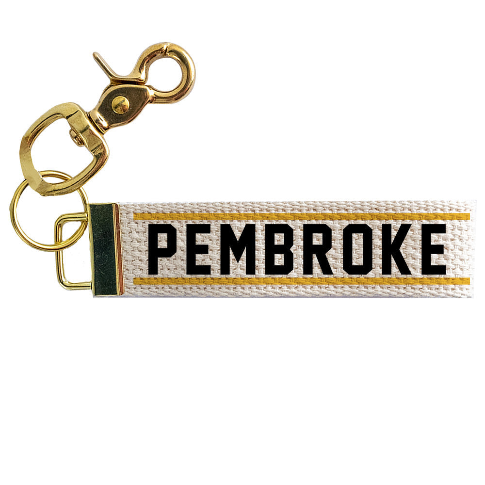 Black and Gold Personalized Keychain