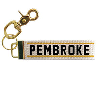 Black and Gold Personalized Keychain