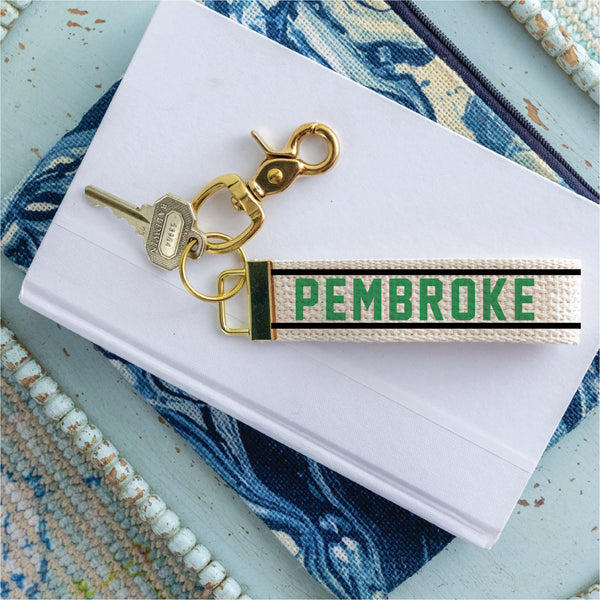 Green and Black Personalized  Keychain