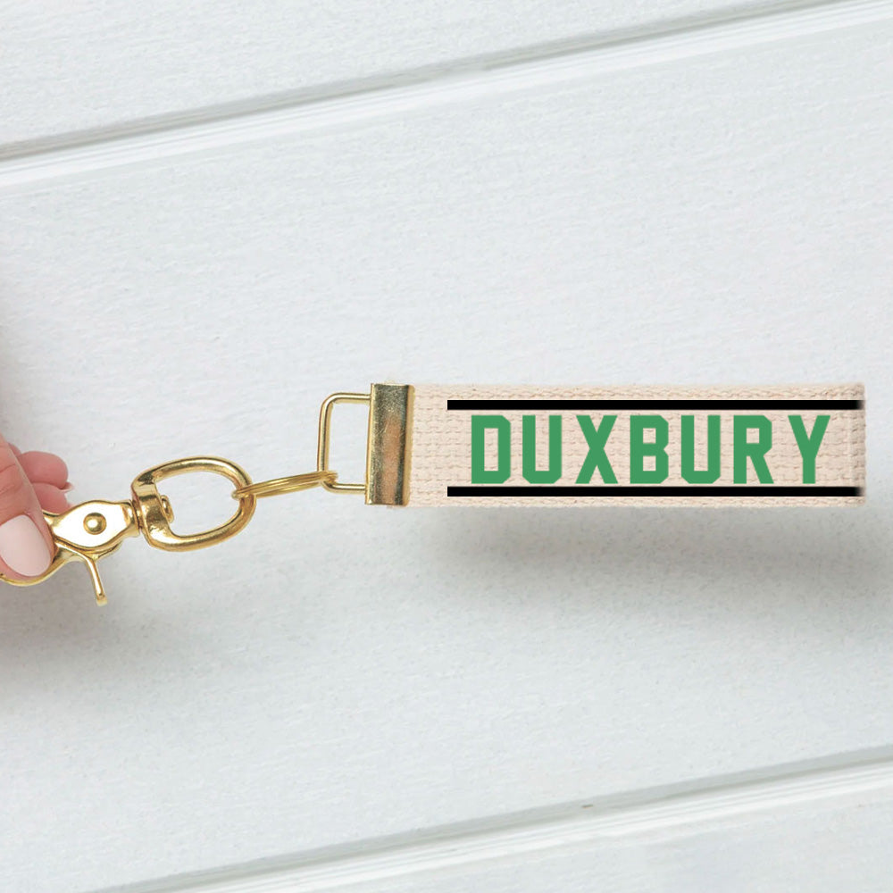 Personalized Green and Black Keychain