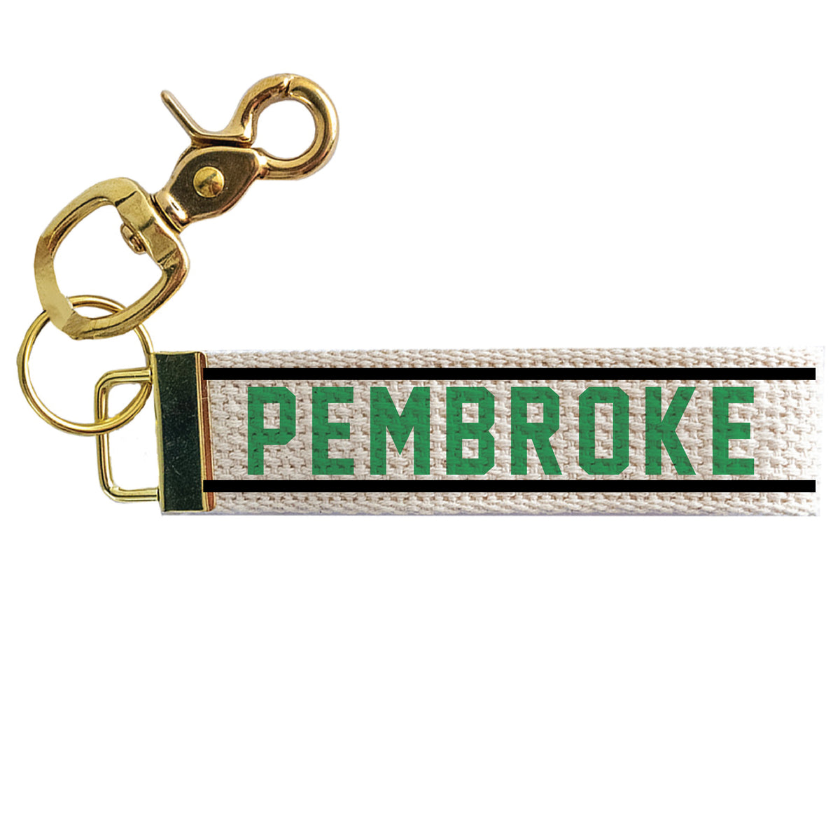 Green and Black Personalized  Keychain