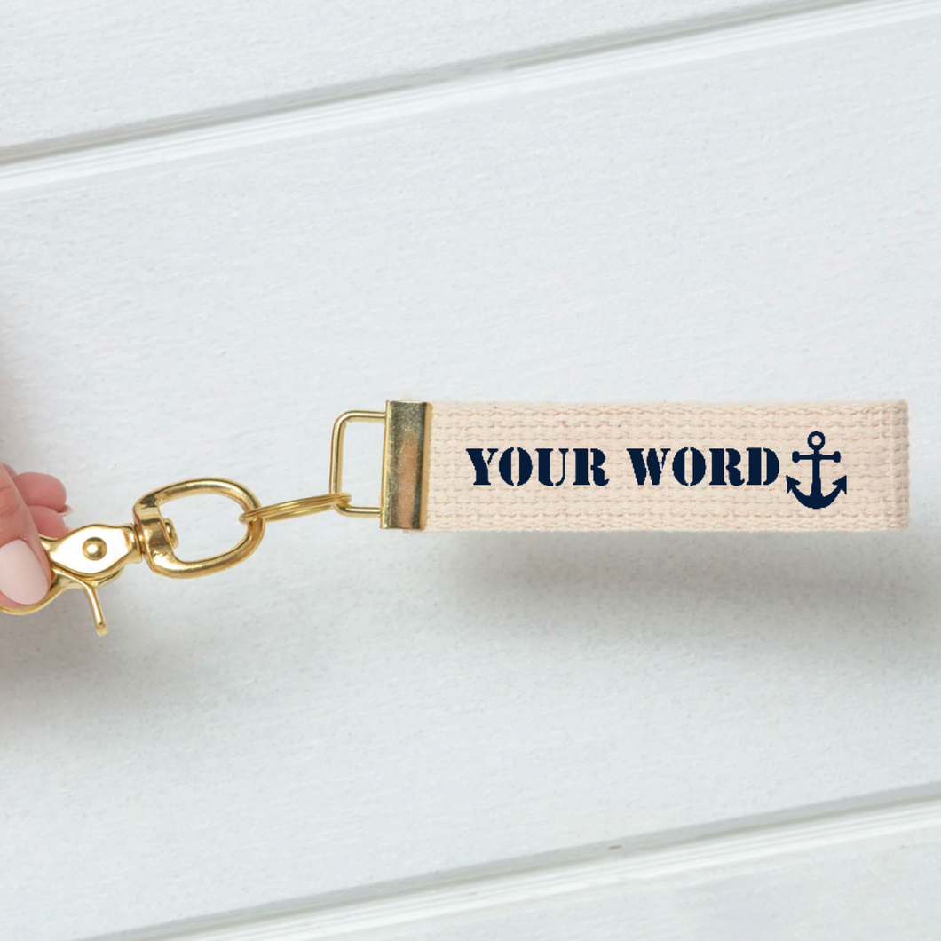 Personalized Anchor Keychain