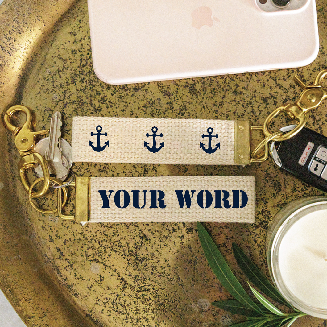 Personalized 3 Anchor Keychain