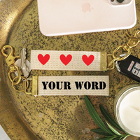 3 Heart Personalized Keychain