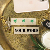 3 Palm Tree Personalized Keychain
