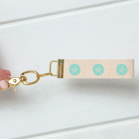 Repeating Sand Dollar Personalized Keychain