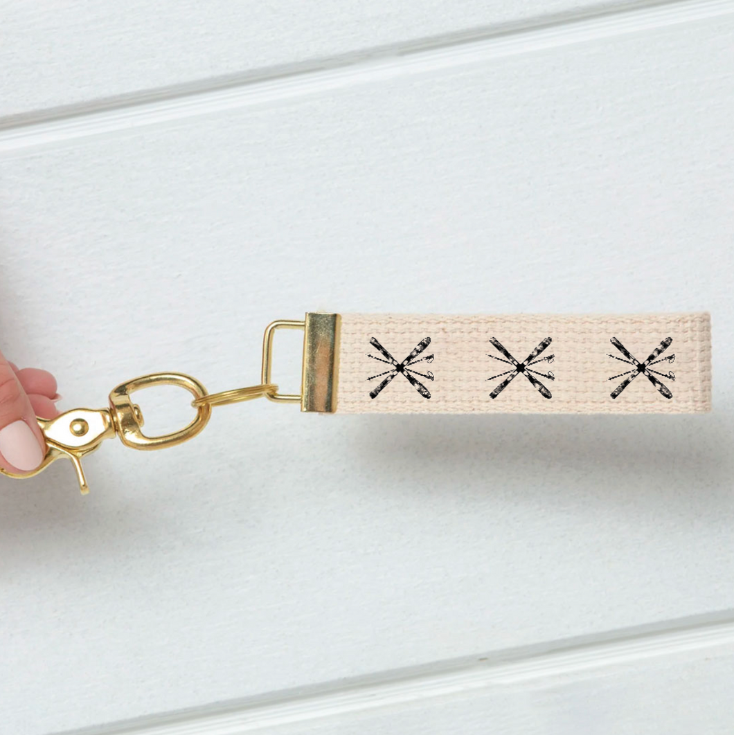 Repeating Skis Keychain