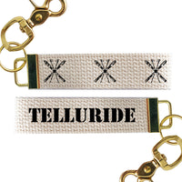 3 Skis Personalized Keychain