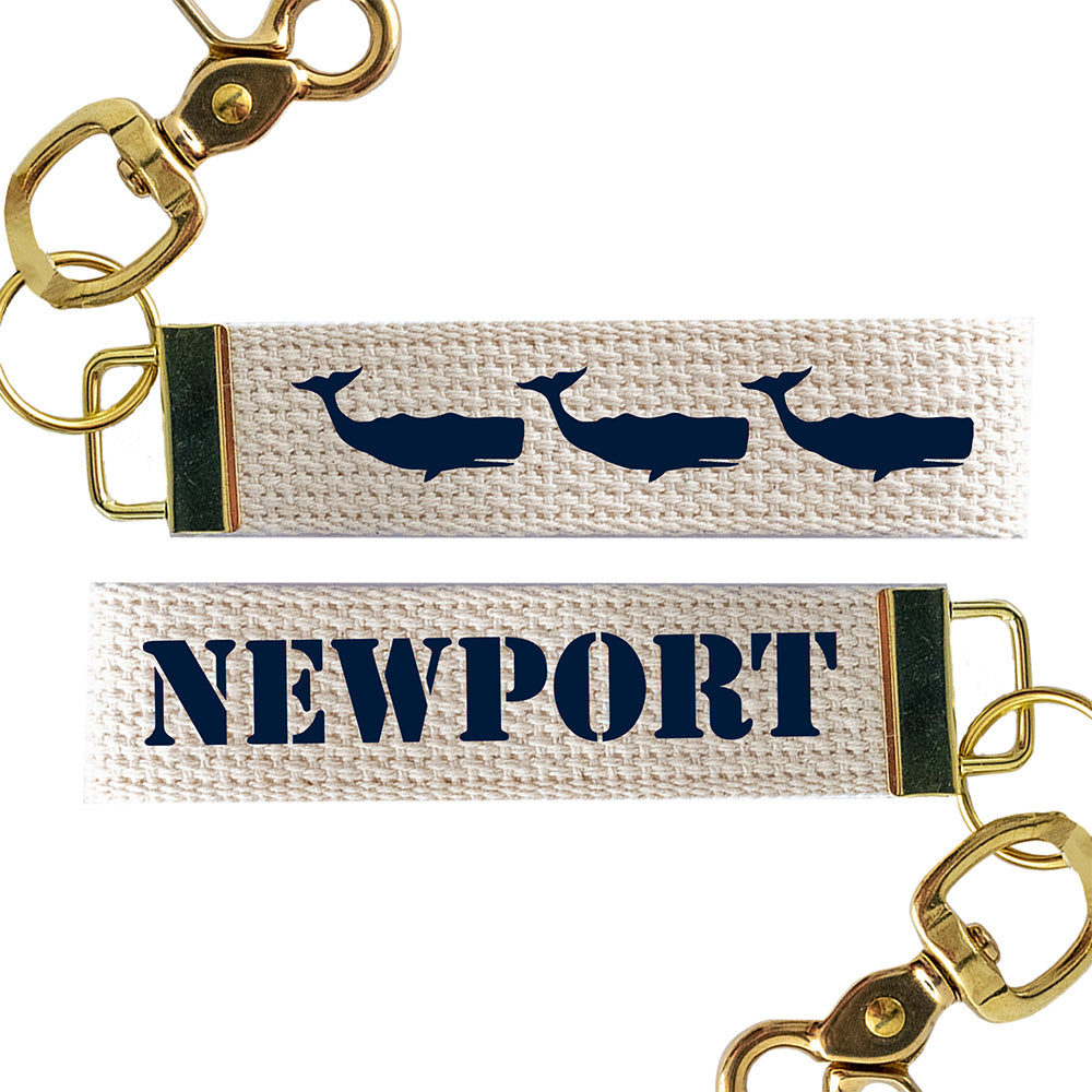 3 Whale Personalized Keychain