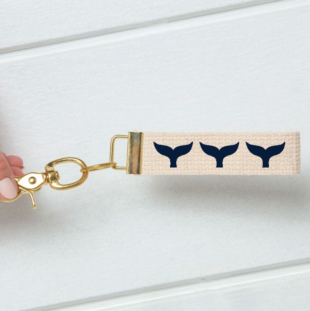 Repeating Whale Tail Keychain