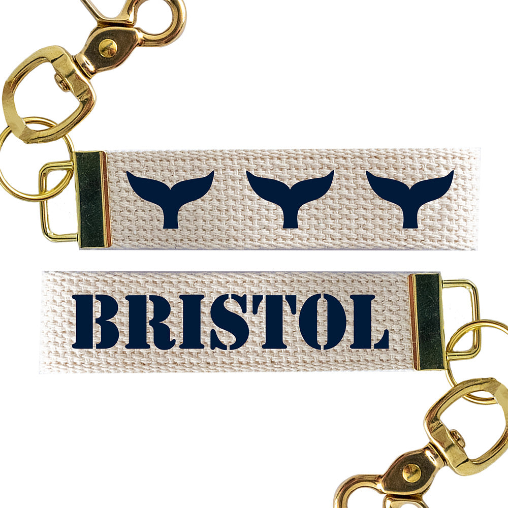3 Whale Tail Personalized Keychain