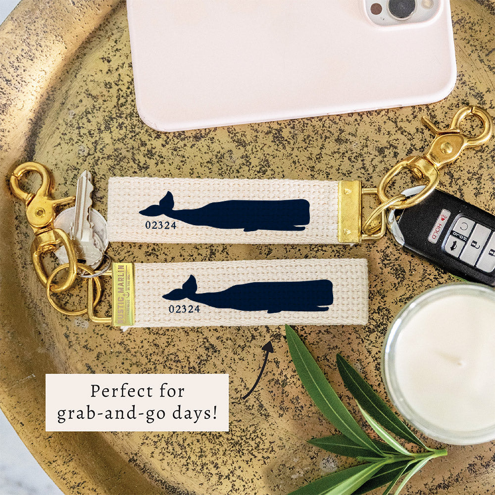 Whale Personalized Keychain