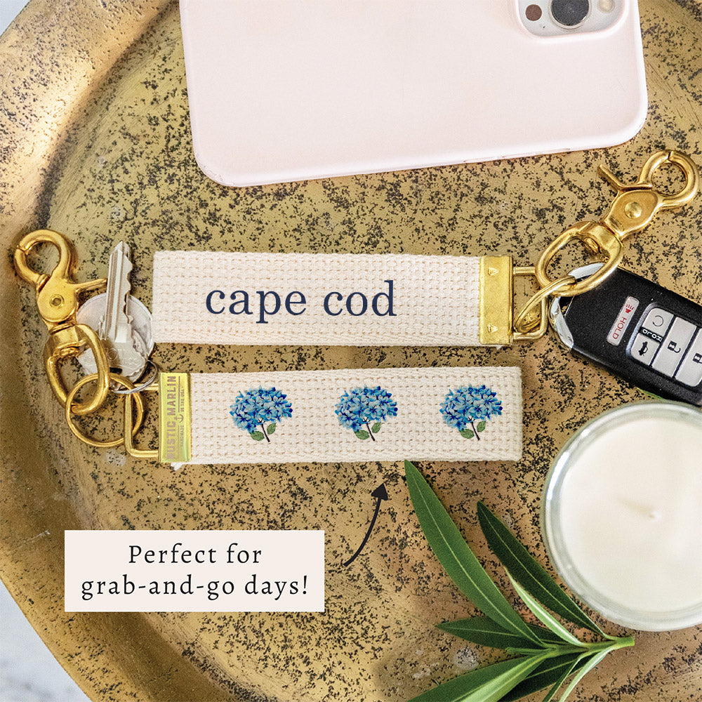 Blooming Hydrangeas Personalized  Keychain