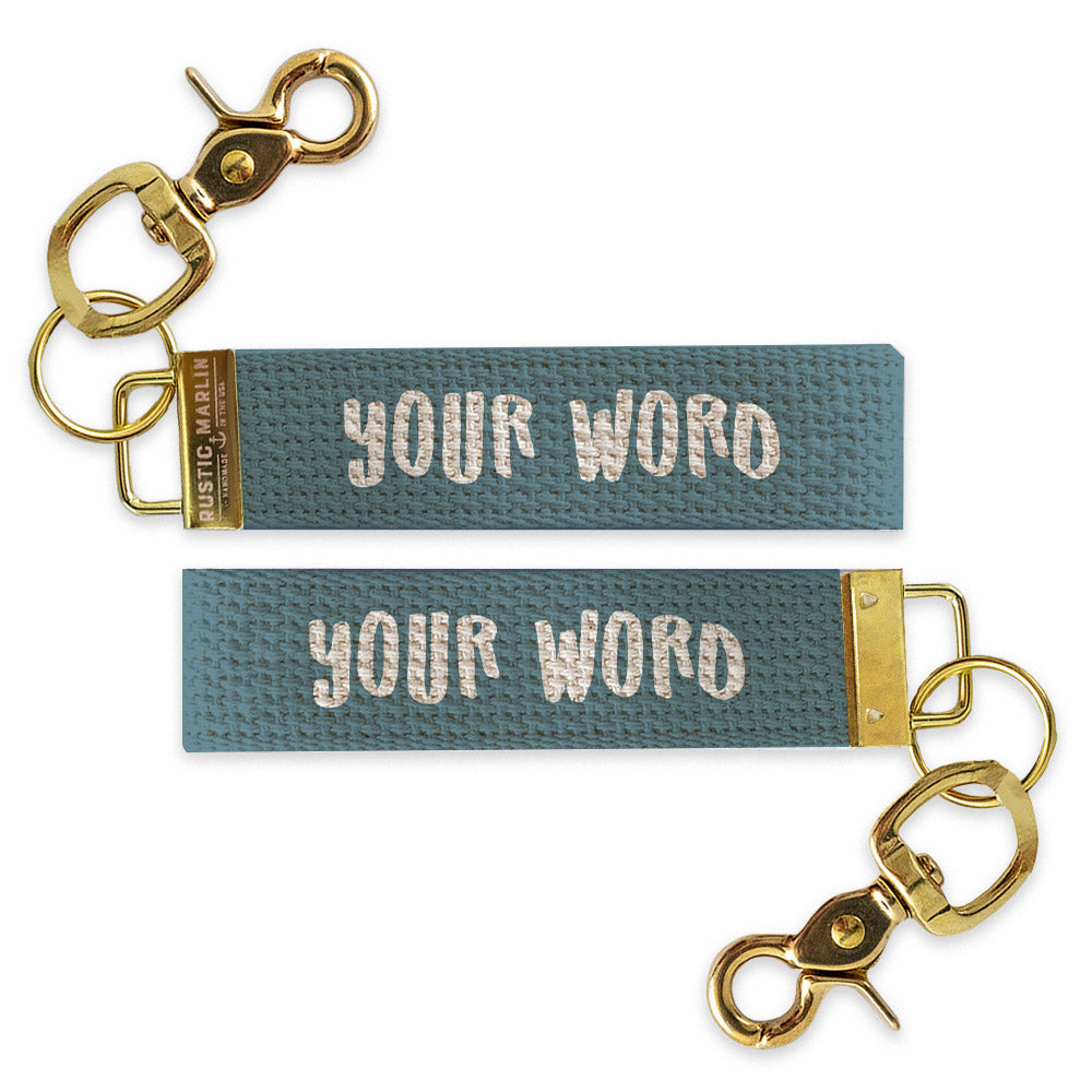 Color Block Personalized Keychain