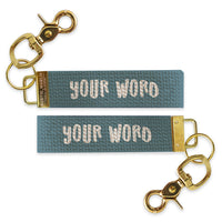 Color Block Personalized Keychain