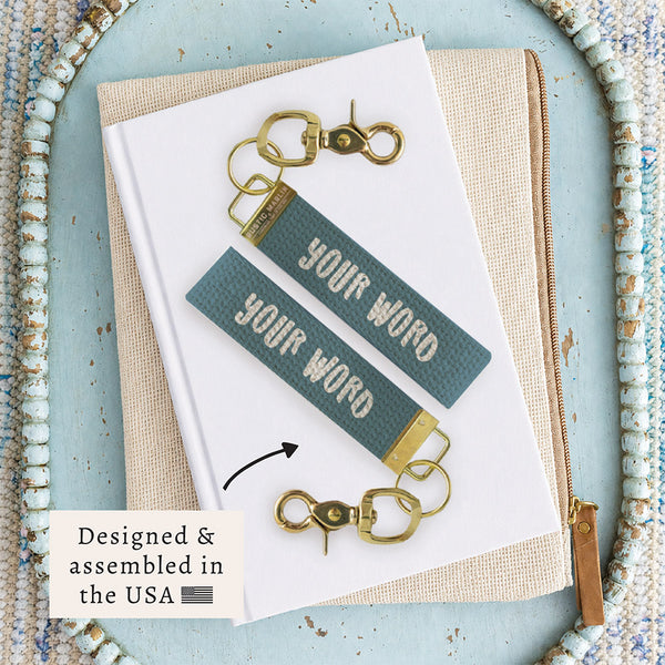 Color Block Personalized Keychain