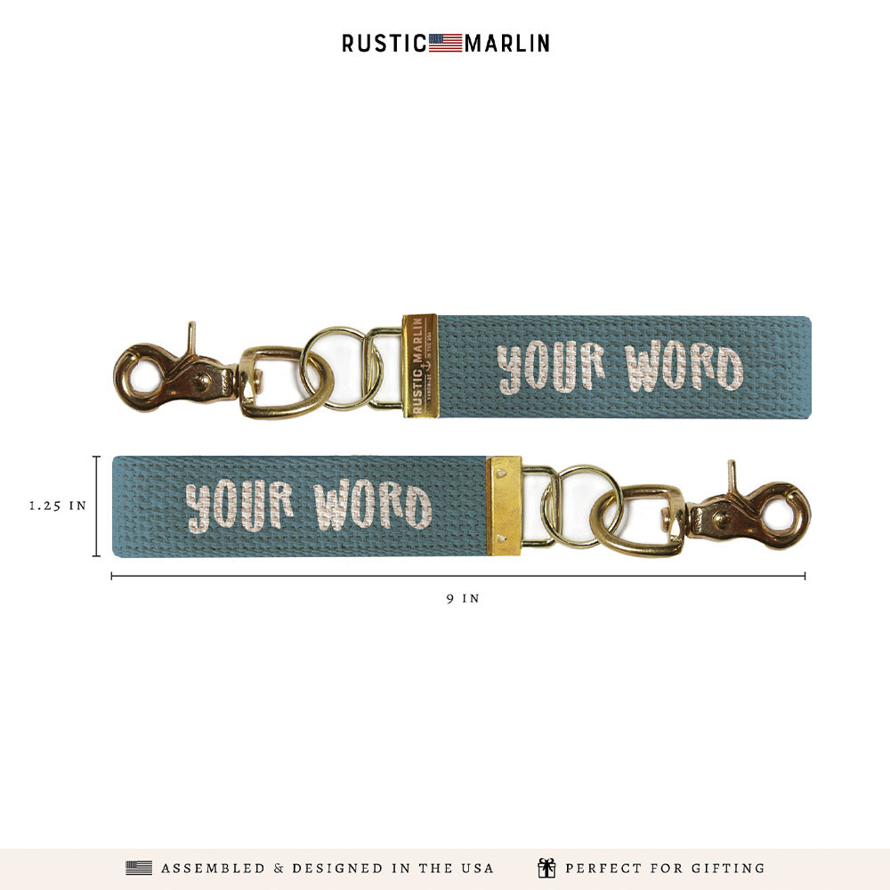 Color Block Personalized Keychain