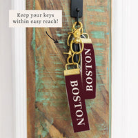 Classic Color Block Personalized Keychain