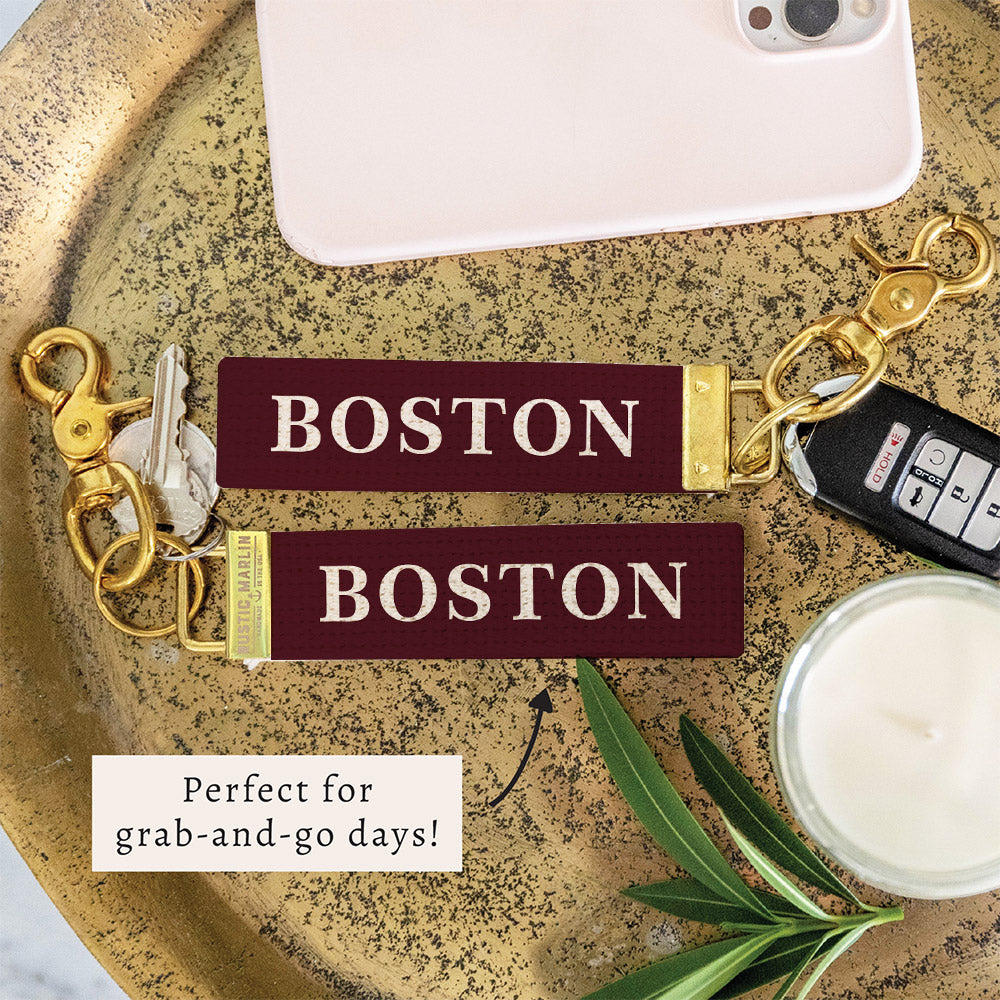 Classic Color Block Personalized Keychain
