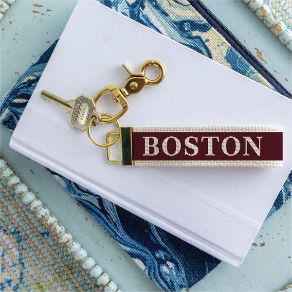 Classic Color Block Personalized Keychain