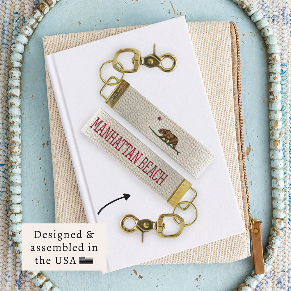 California Bear Personalized Keychain