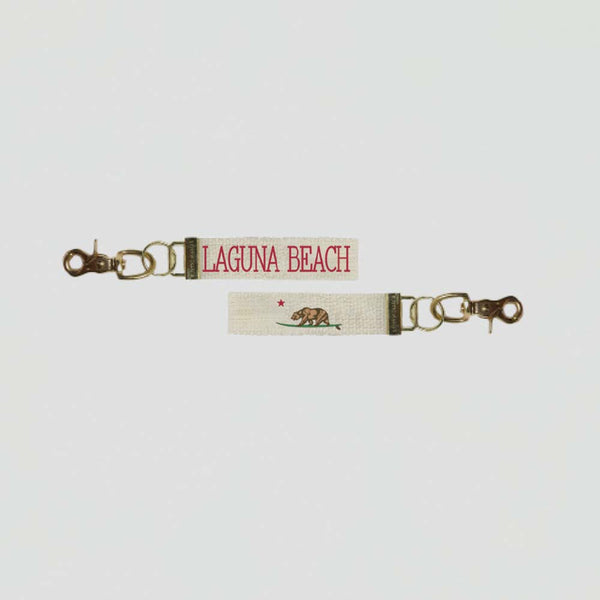 Cali Surf Bear + Word Keychain