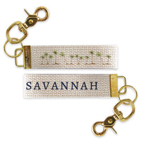 Palm Trees Personalized Keychain