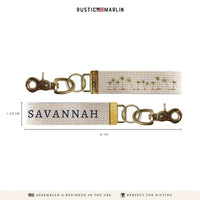 Palm Trees Personalized Keychain