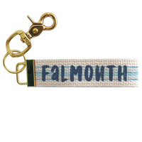 Blue Stripe Personalized Keychain