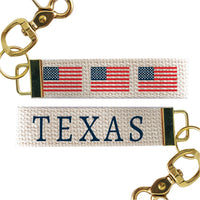 American Flags Personalized Keychain