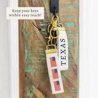 American Flags Personalized Keychain