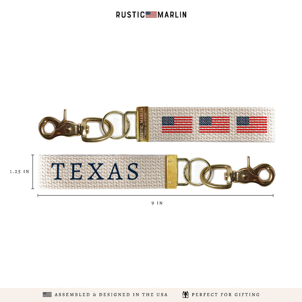 American Flags Personalized Keychain