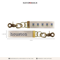 Bluebonnet Floral Personalized Keychain