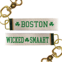 Wicked Smaaht Shamrock Boston Keychain